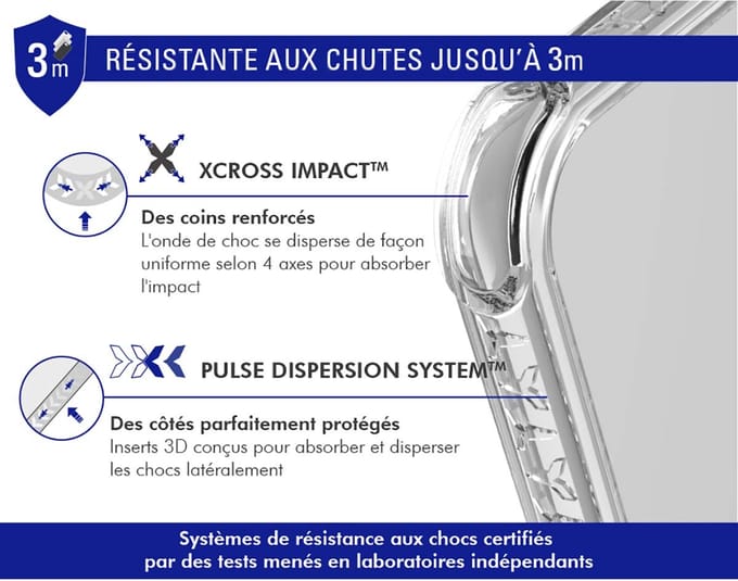 Force Case, Hoesje geschikt voor Samsung Galaxy S25 Plus - Pulse Series Versterkt 3m, Transparant