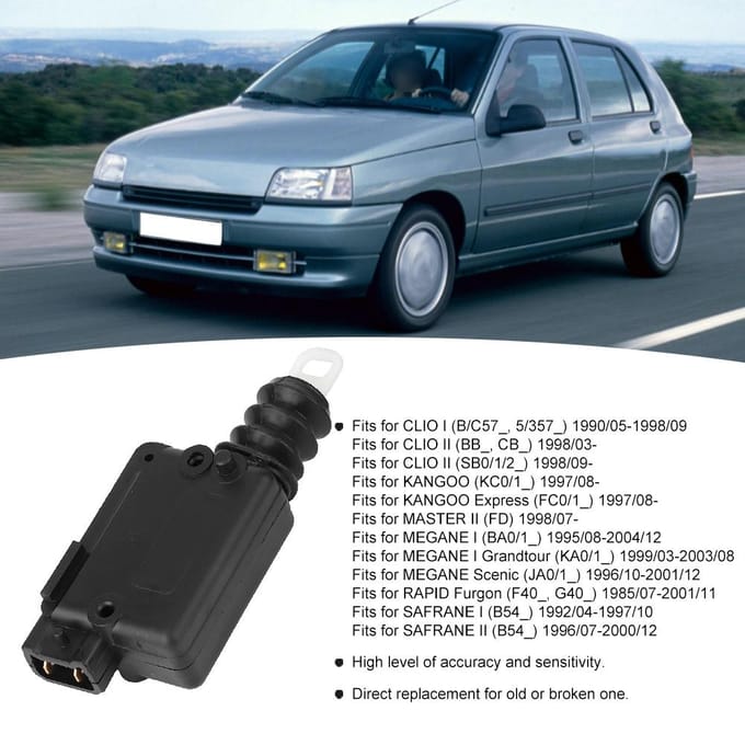Centrale Vergrendelmotor Deurslot Actuator 7702127213 Past voor Renault ClioMegane black