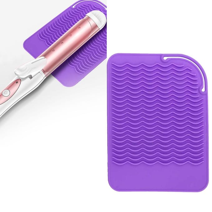 Hittebestendig Warmte-isolerend Kussen Opvouwbaar Matje voor Elektrische Haarroller Staaf (Paars) purple