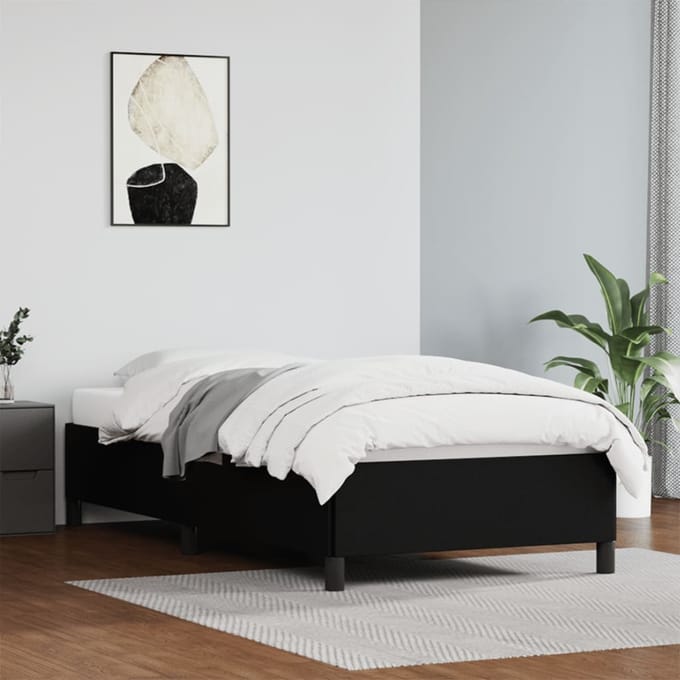 vidaXL - Bedframe - kunstleer - zwart - 80x200 - cm