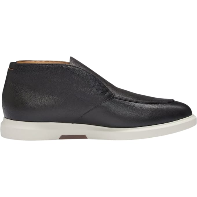 Boss Hoge leren sneakers voor heren van Randy (Donkerbruin)
