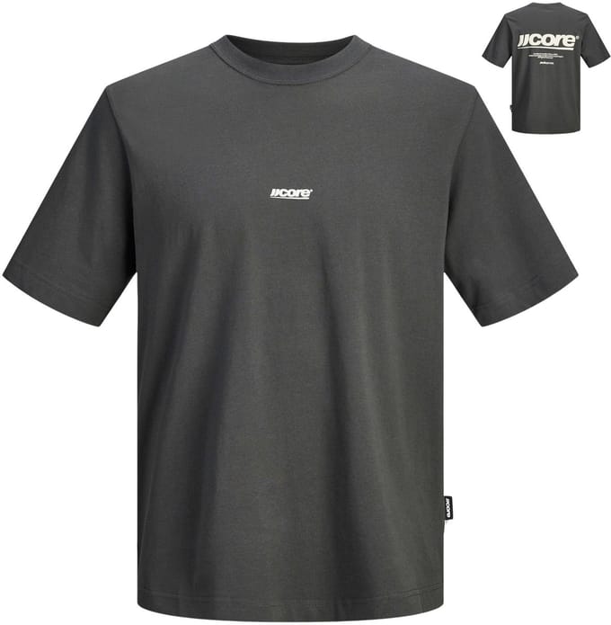 Jack & Jones Club Back Text Print SS Shirt Heren (plussize) - Maat XXL