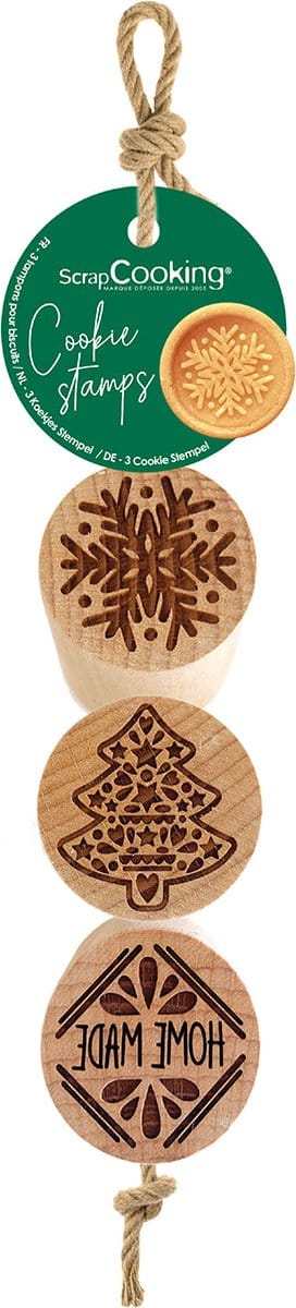 ScrapCooking Houten Koekstempels Christmas Spirit pk/3