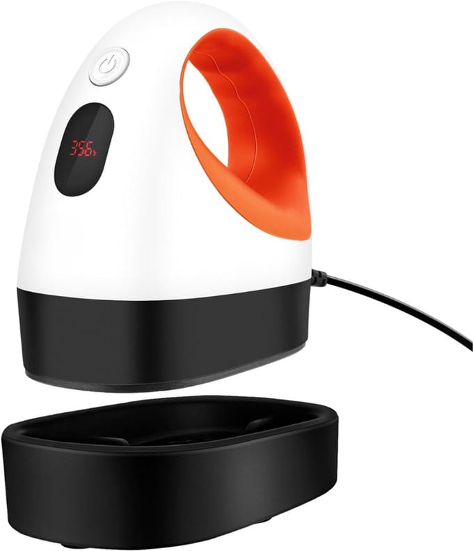 Zyrex® Transferpersen – Hittepersen – Hittepersmachine – Wit/Oranje - 9cm x 16cm x 16cm