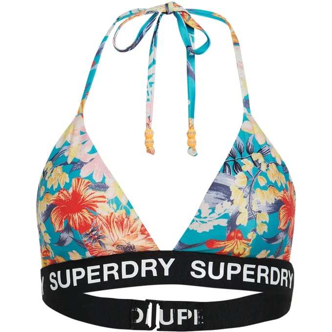 Superdry - Triangelbikinitop met logo - Dames - Badpakken