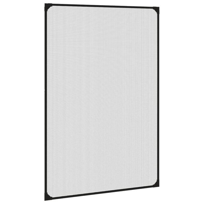 vidaXL - Insectenhor - voor - ramen - magnetisch - 80x120 - cm - antracietkleurig