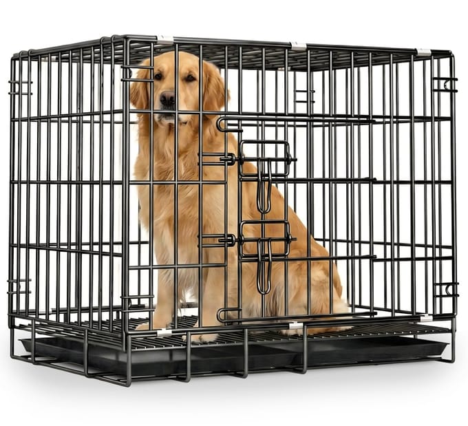 Pawsource Hondenbench - Maat L - Bench Voor Honden - 83 x 60,5 x 70 CM - Zwart