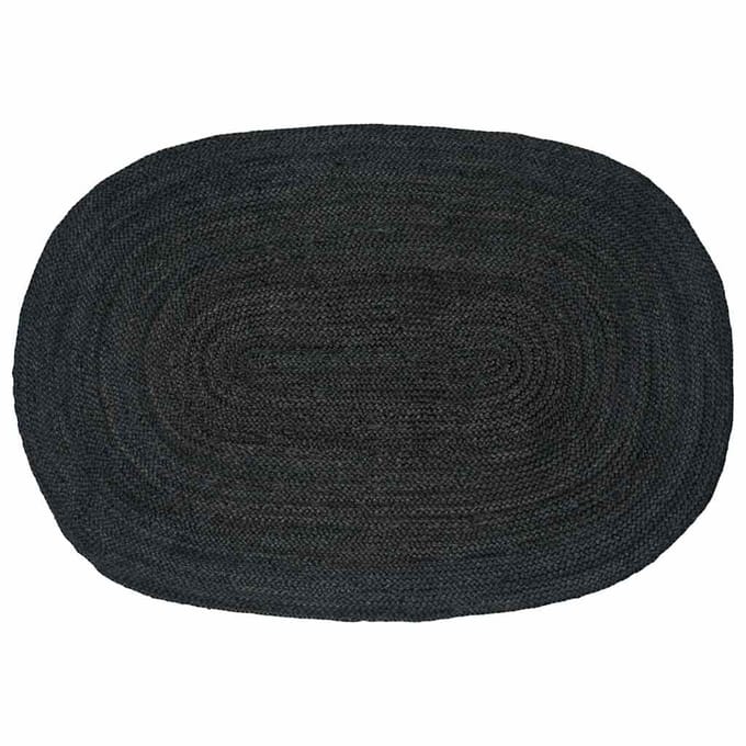 vidaXL - Vloerkleden - Donkergrijs - 122 - x - 183 - cm - Jute