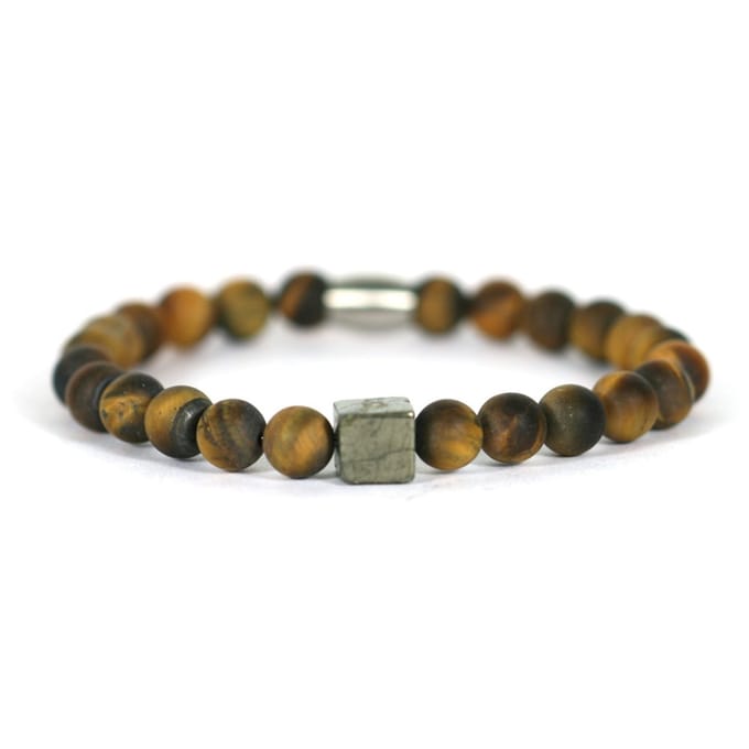 IbizaMen - pyrite blok matte tijgeroog 18cm