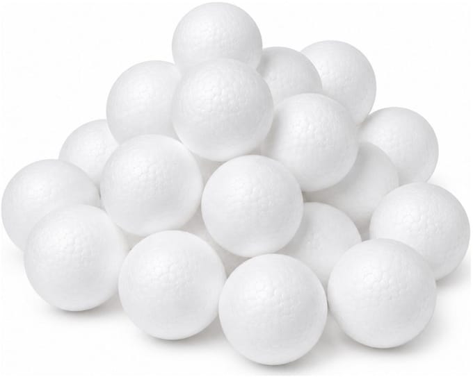 Piepschuim vormen - bal - 15x - D8 cm - styropor hobby / DIY vorm - basis knutselfiguren