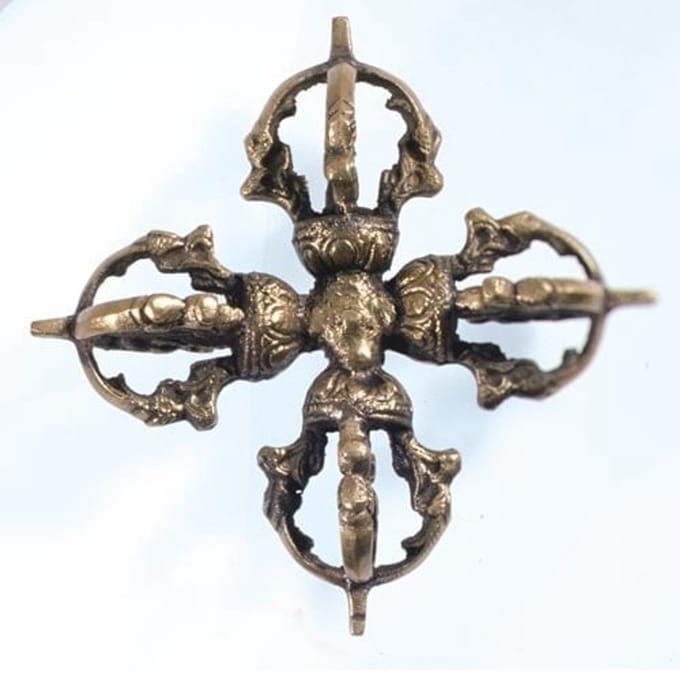 Dubbele dorje (vajra) 9 cm