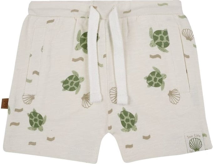 Frogs and Dogs - Turtle Short AOP | Gebroken wit - Katoen - Maat 50/56