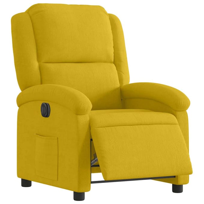 vidaXL - Fauteuil - verstelbaar - elektrisch - stof - geel
