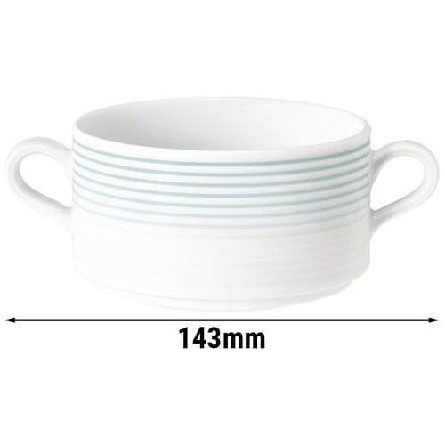 (6 stuks) SELTMANN WEIDEN Soepkom - 0,27 liter - Arctisch blauw Wit / Blauw