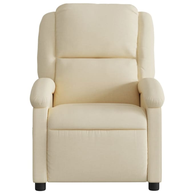 vidaXL - Fauteuil - verstelbaar - stof - crèmekleurig