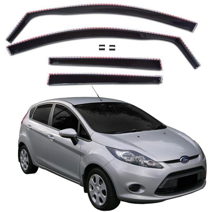 Luchtafweerders - SCOUTT - Ford Fiesta mk7 - Getint - Eenvoudige installatie - Versterkt acryl