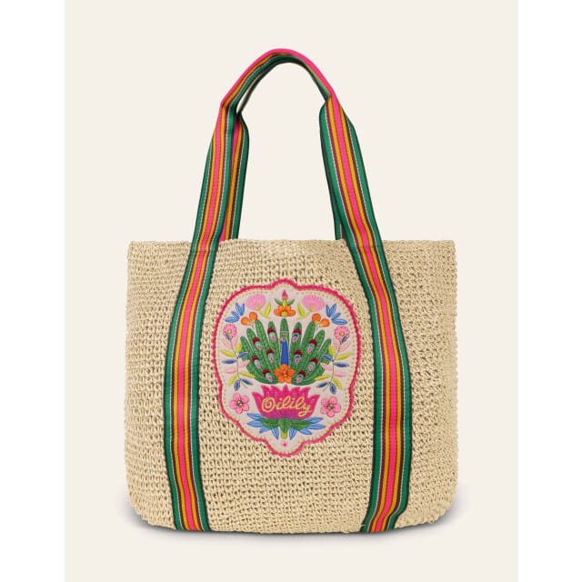 Oilily Straw Shopper- maatOne size Shifting Sand