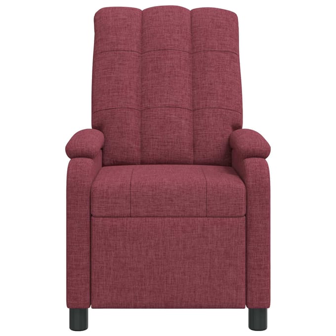 vidaXL - Recliner - Wijnrood - Stof