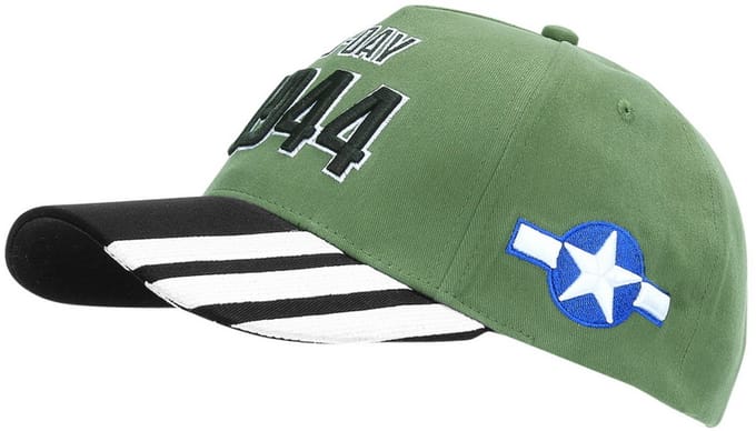 Fostex Garments - Baseball cap D-Day 1944 WWII 3D (kleur: Groen / maat: NVT)