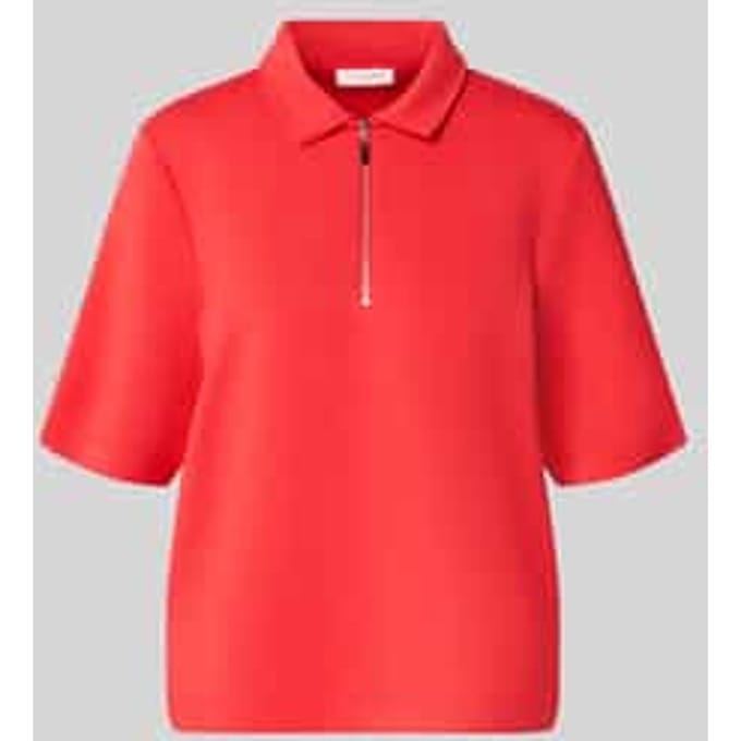 regular fit poloshirt met ritssluiting