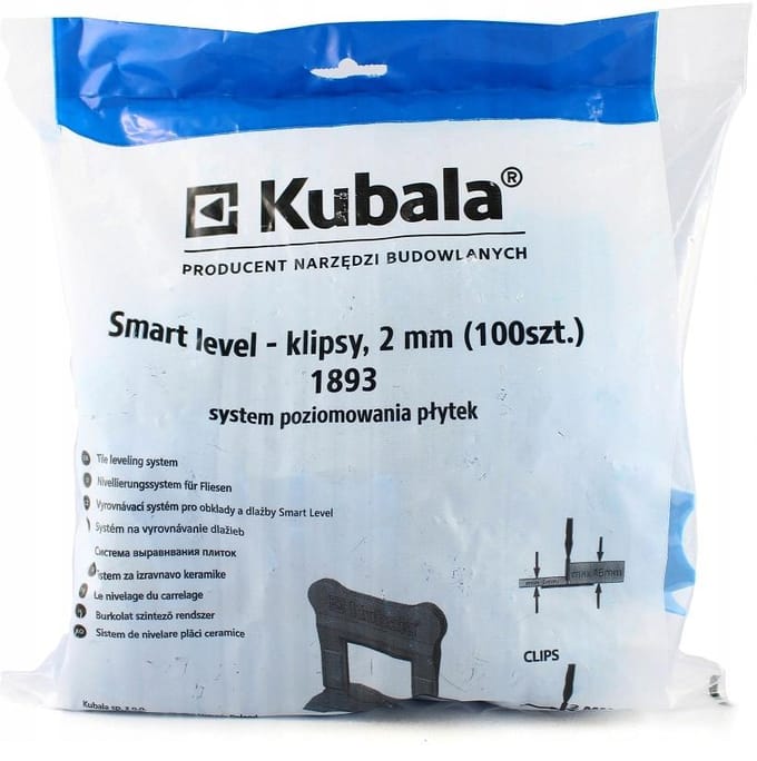 Kubala - Systeem voor Tegeluitlijning - 2mm Clips - 100 stuks