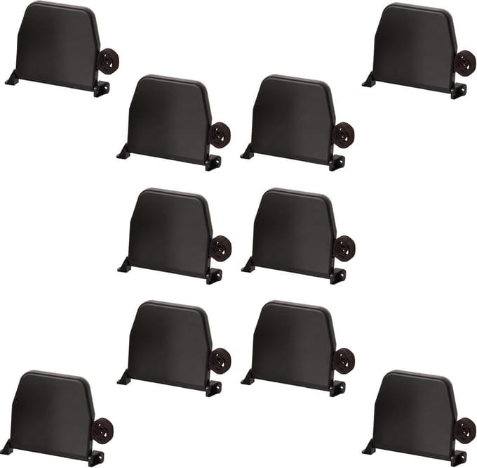 10 Stuks Rolluik Riemoprolwikkelaar Opbouw Mini Bruin met 5 Meter Riem