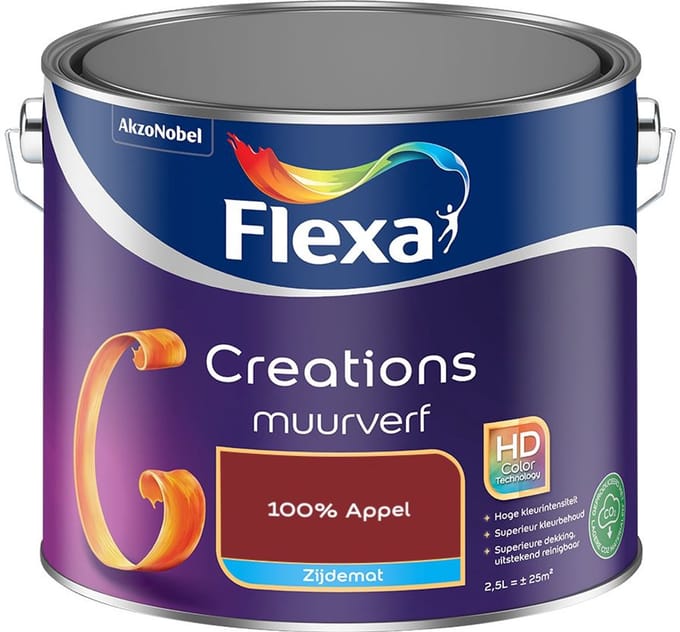 Flexa - Creations Muurverf Zijdemat - 100% Appel - Mengverf - 2,5 L
