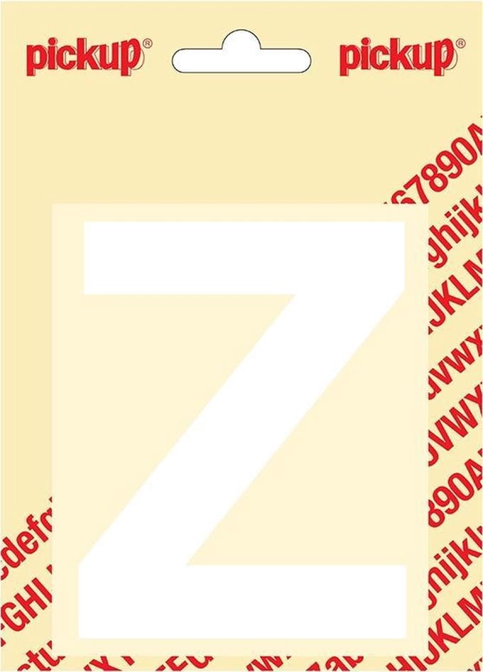 Pickup plakletter Helvetica 100 mm - wit Z