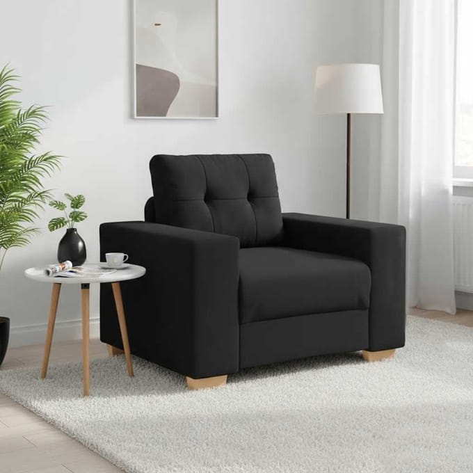vidaXL - Fauteuil - 100x78x80 - cm - stof - zwart