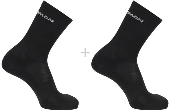 Salomon - Evasion Crew Socks | 2-Pack | Sokken | Maat S / 36-38 - Zwart