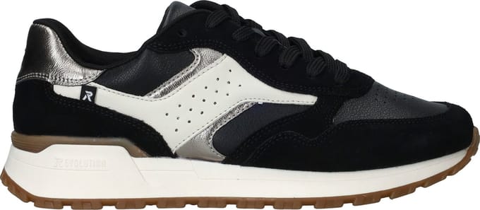 Rieker Sport Sneakers - Dames - Zwart - Maat:38