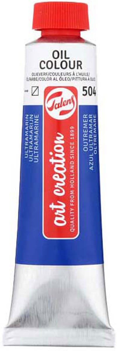 Olieverf ultramarijn 40ml tube voor kinderen schilderen creatief.