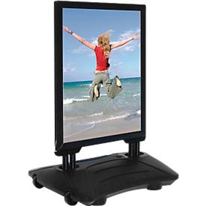 Stoepboard WindPro - aluminium - B 720 x H 1135 mm - voor  A1 - zwart