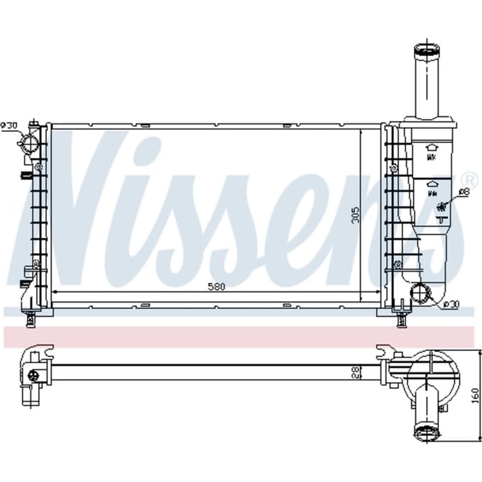 Radiator, motorkoeling NISSENS 61923
