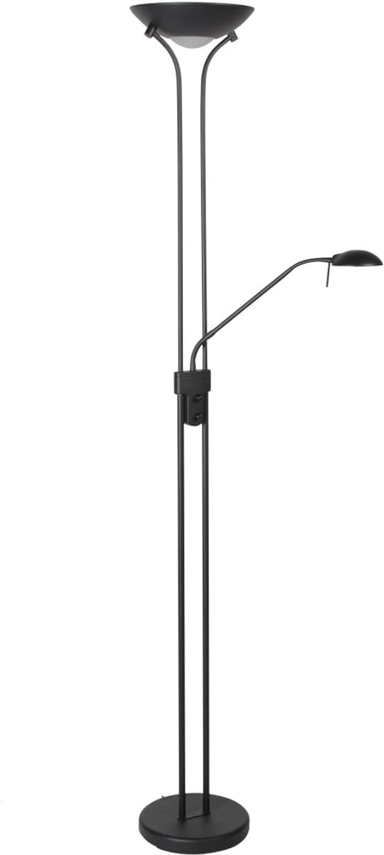 Vloerlamp - zwart - Curtis - metaal - leeslamp - LED - 4605ZW - Mexlite