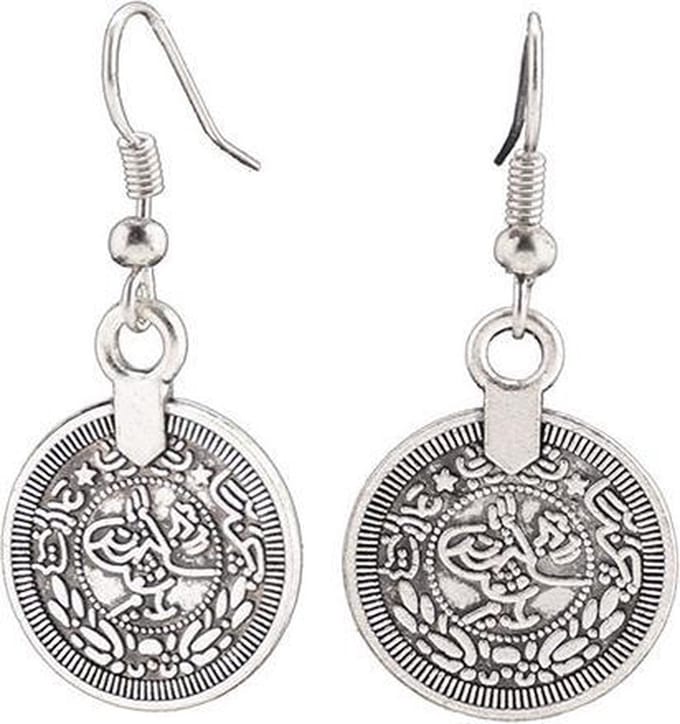 Fako Bijoux® - Oorbellen - Munt - Zilverkleurig