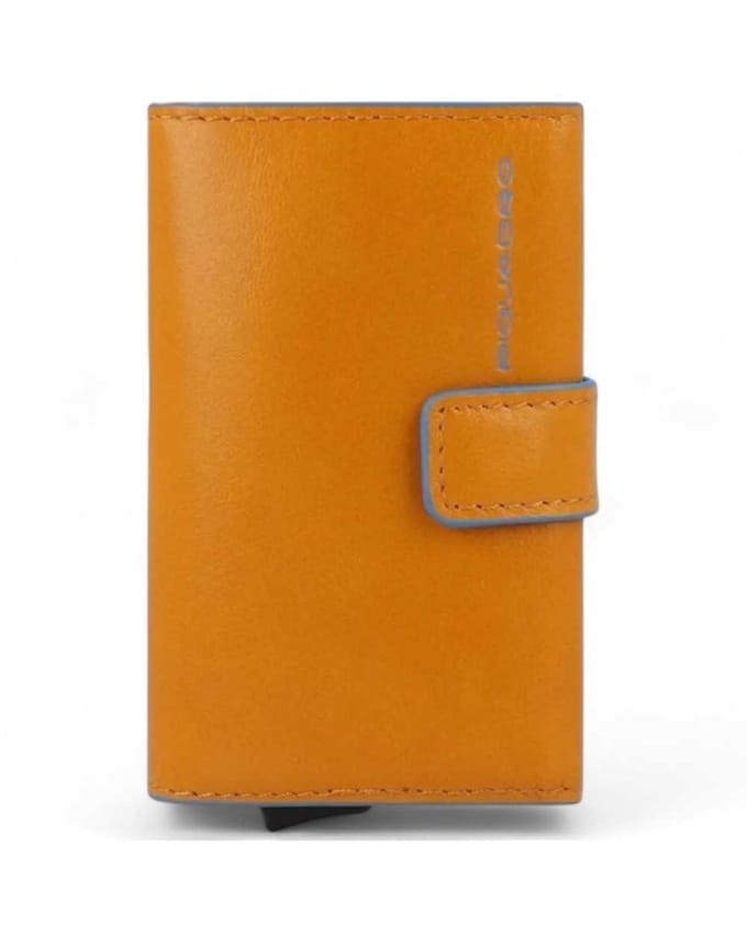 Piquadro Blue Square Unisex geel lederen kaart houder - PP5649B2BLR-G