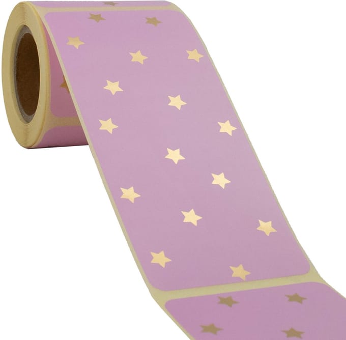 100x sluitsticker Stars Gold
