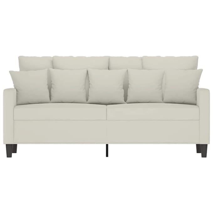 vidaXL - Tweezitsbank - 140 - cm - fluweel - crèmekleurig