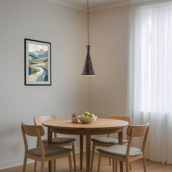 Opviq Hanglamp Tom, zwartbruin, metaal, Ø 19 cm, E27