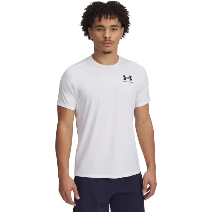 UNDER ARMOUR - ua heatgear fitted ss-wht - Training t-shirt korte mouw heren - Wit