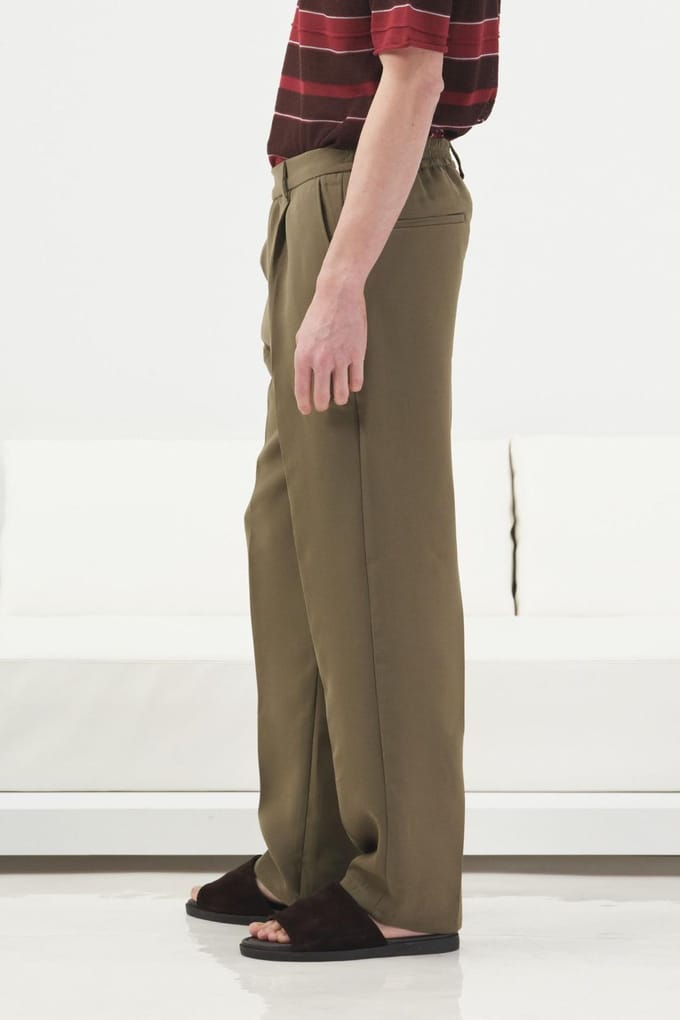 Hoge Taille Plissé Rechte Pantalon