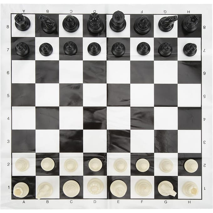 Plastic 32 Middeleeuwse Schaakstukken Set Internationale Standaard Schaakspel Set met Schaakbord gray