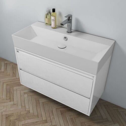 Megabad Profi Collection Pure 2.0 washbasin with vanity unit 90 cm with 2 drawers 21SF1101090IS