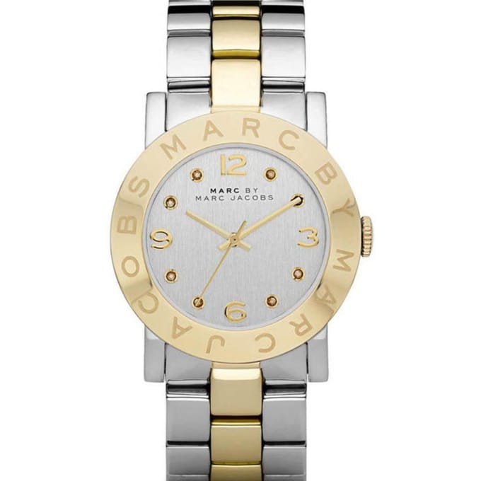 Marc Jacobs MBM3139 AMY Zilver Tweekleurig Dameshorloge
