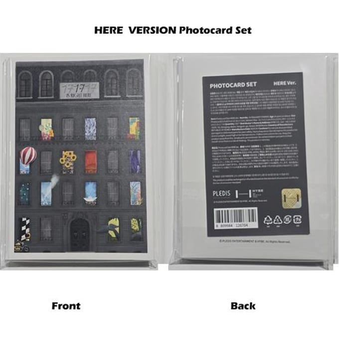 Seventeen 17 est ici ensemble de cartes photo gray