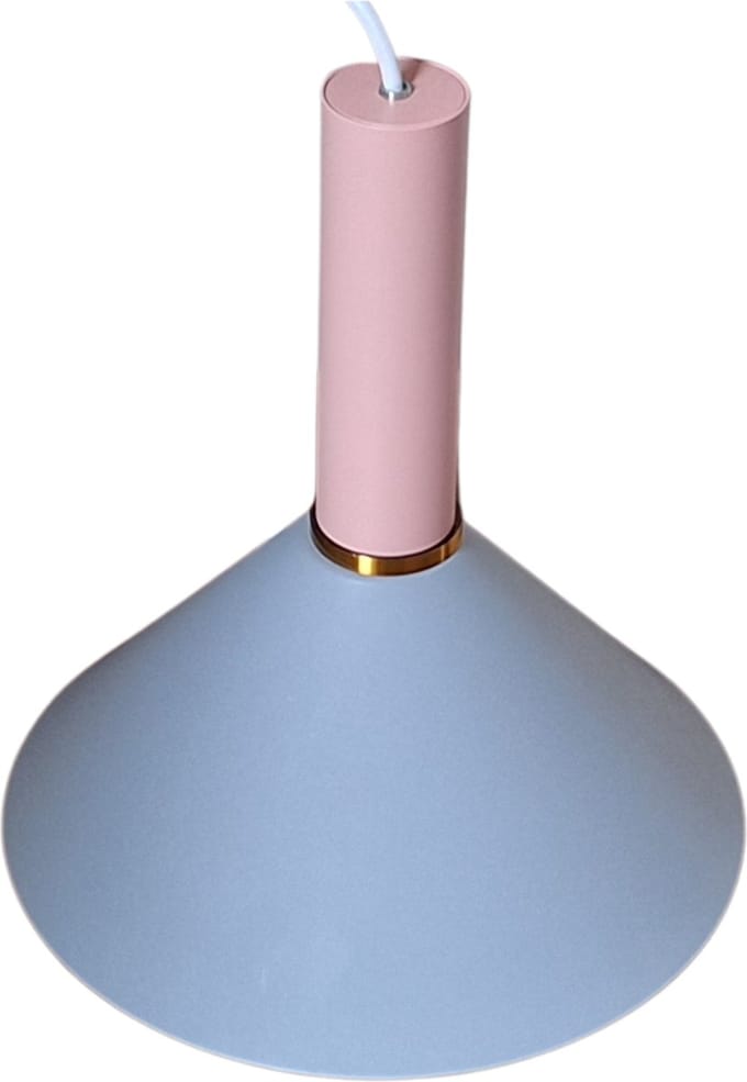 Hanglamp Modern Grijs met roze bovenstuk 25 cm - Scaldare Palermo