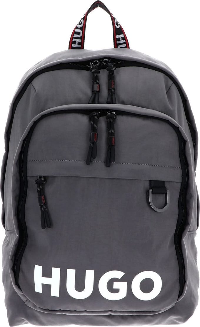 HUGO Laptop rugzak Rugzak met laptopvak Quentyn Backpack Grey Grijs