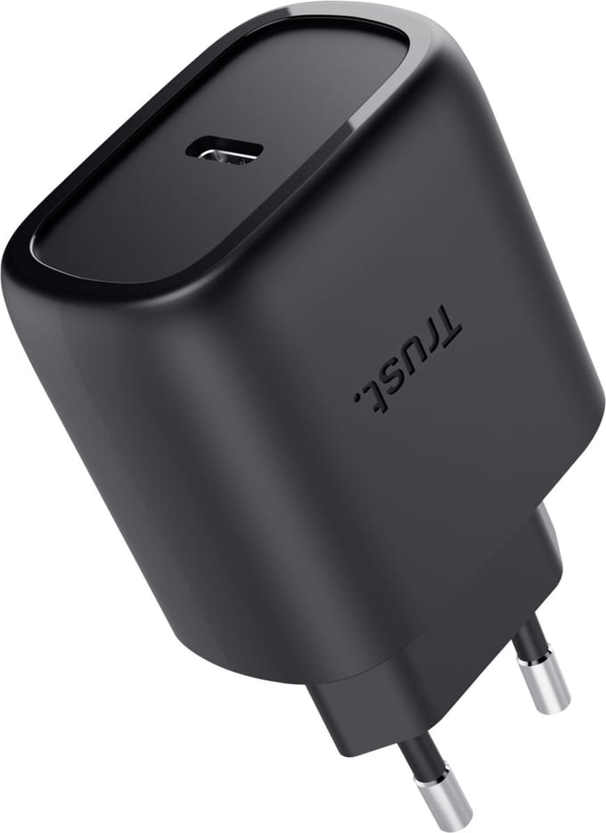 Trust Maxo GaN - 45W USB-C Oplader - Snellader voor laptop, tablet en smartphone - 2m Kabel - Zwart