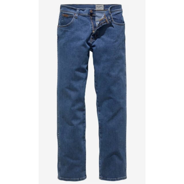 Wrangler Texas Str Heren Regular Fit Jeans Blauw - Maat W40 X L36